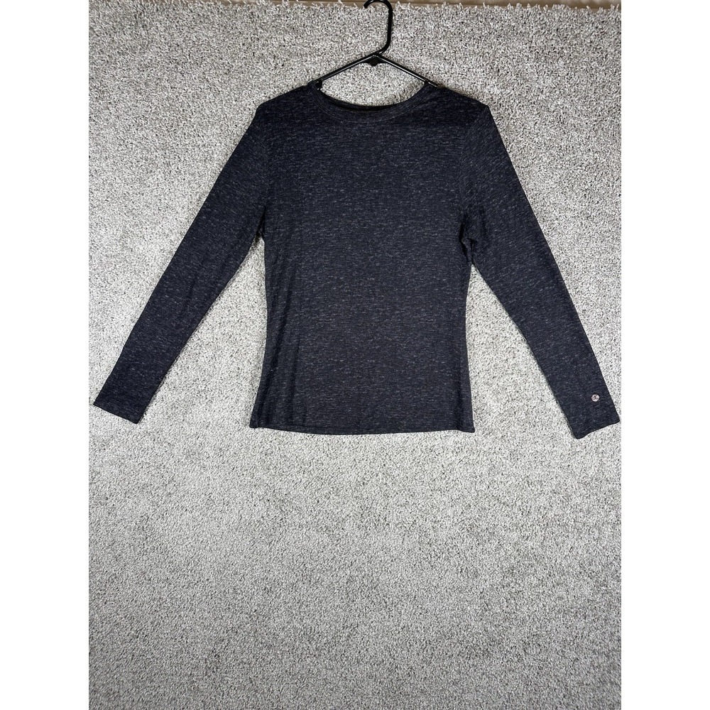 Danskin Long Sleeve Heather Gray Pink Undertone Activewear Top Size‎ M